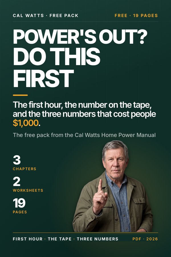 Power's Out? Do This First — the free 19-page pack
